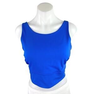 Lululemon Athletica Asymmetrical Blue Crop Tank Top